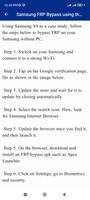 Samsung FRP Bypass Code Guide screenshot 2