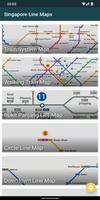 Singapore Metro Map MRT & LRT 포스터