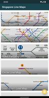 Singapore Metro Map MRT & LRT पोस्टर