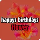 happy birthdays flower أيقونة