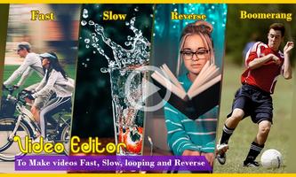 Video Editor – Fast, slow, reverse, boomerang اسکرین شاٹ 1
