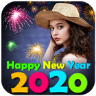 2020 New Year photo frame, Greetings & Gifs أيقونة