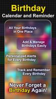 Birthday Reminder & Calendar Cartaz