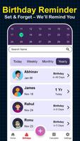 Birthday Reminder & Calendar imagem de tela 2