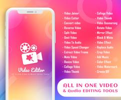 Video Editor With Music Editor Affiche
