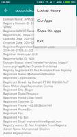 برنامه‌نما WhoIs Lookup عکس از صفحه