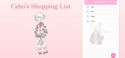 Caho's cute shopping list poster