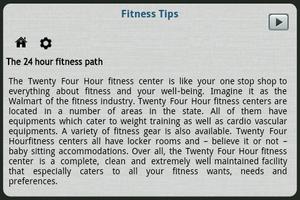 Fitness Tips capture d'écran 3