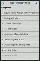 Tips For Happy Mind imagem de tela 1