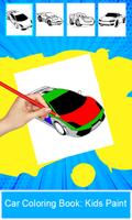 Poster Car Coloring Book Kids Paint