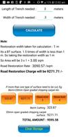 Road Restoration Calculator screenshot 1