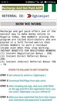 برنامه‌نما Recharge And Get Paid Nigerians عکس از صفحه