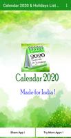 Calendar 2020 poster