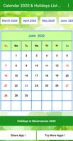 Calendar 2020 screenshot 2