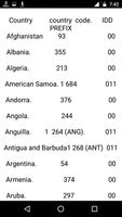 ISD Codes, International Phone Codes capture d'écran 2