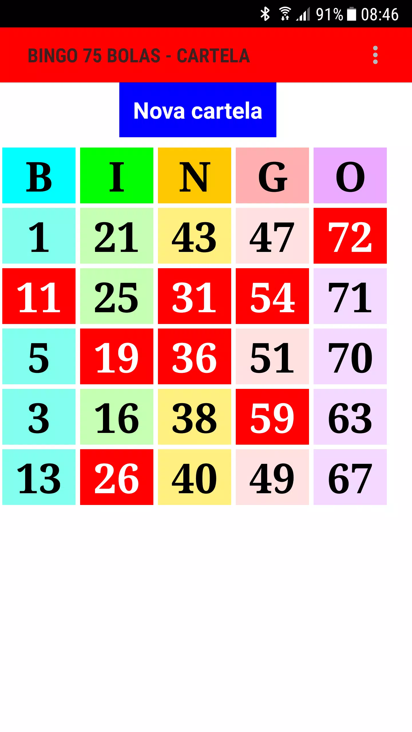 Descarga de APK de Cartela para Bingo 75 bolas para Android