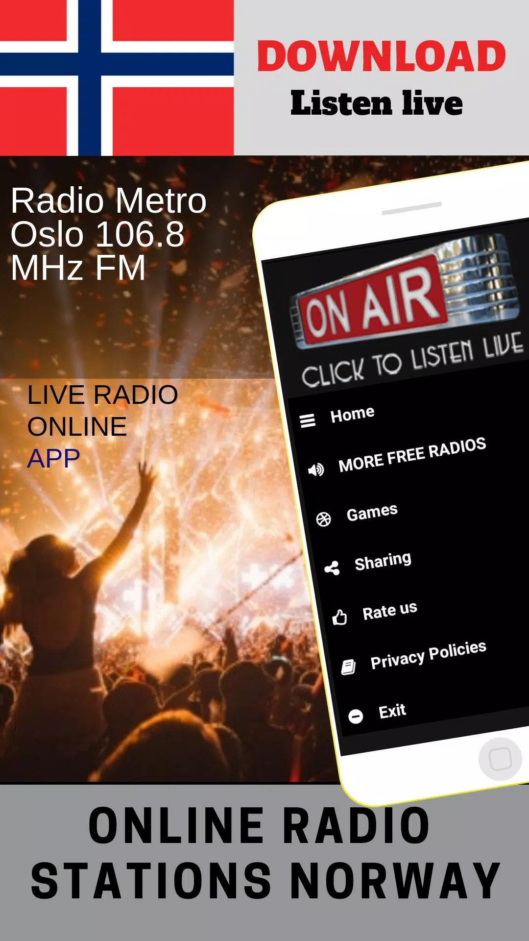 Radio Metro Oslo 106.8 MHz FM Free Online APK for Android Download