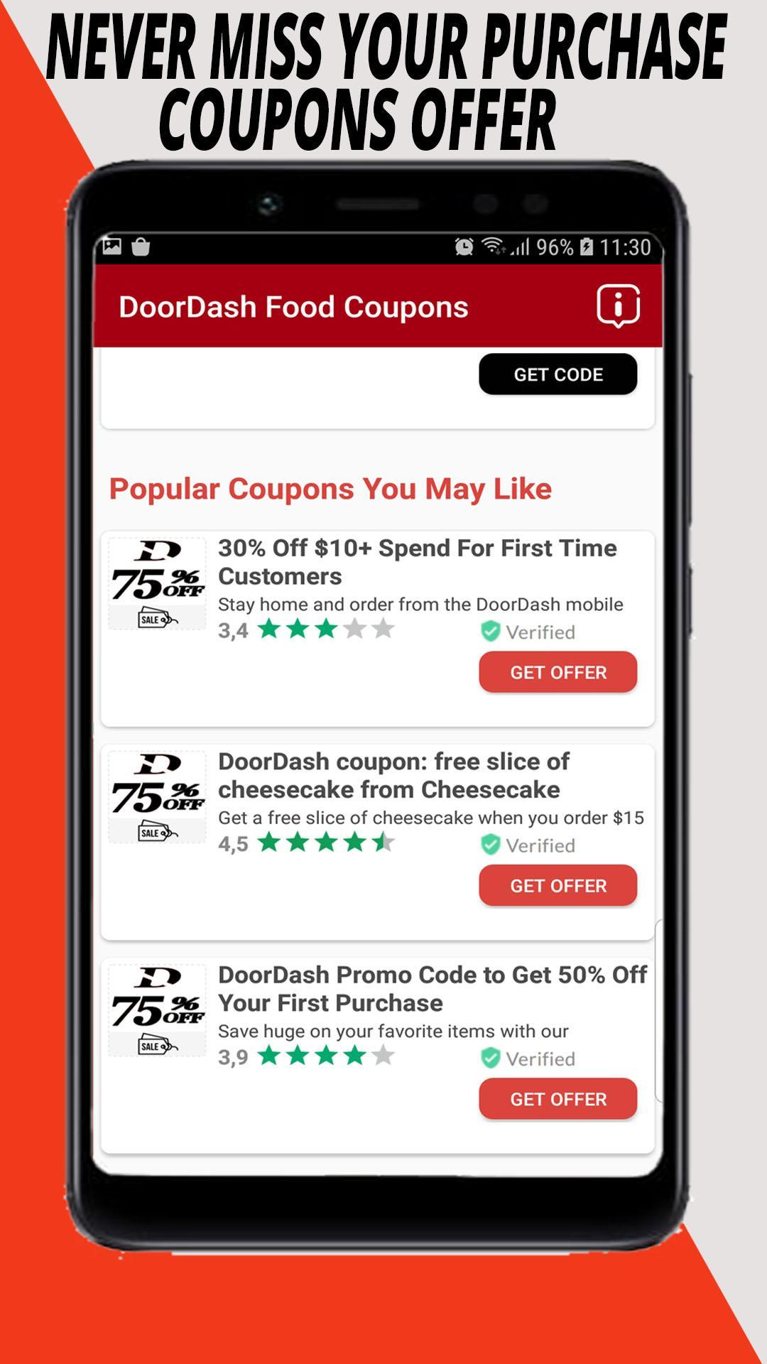 Doordash promo code, free delivery (80 off) APK for Android Download