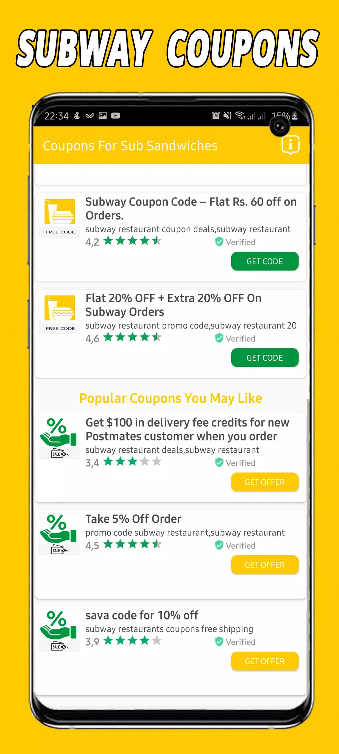 Subway coupon 