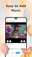 Birthday Video Maker & Music imagem de tela 3