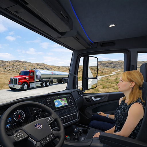US Truck Driving Transport 3D