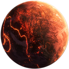 3D Flame doom planet live wall icône