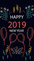 2019 New Year APUS Live Wallpaper imagem de tela 3