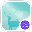 Deer in the forest theme-icoon