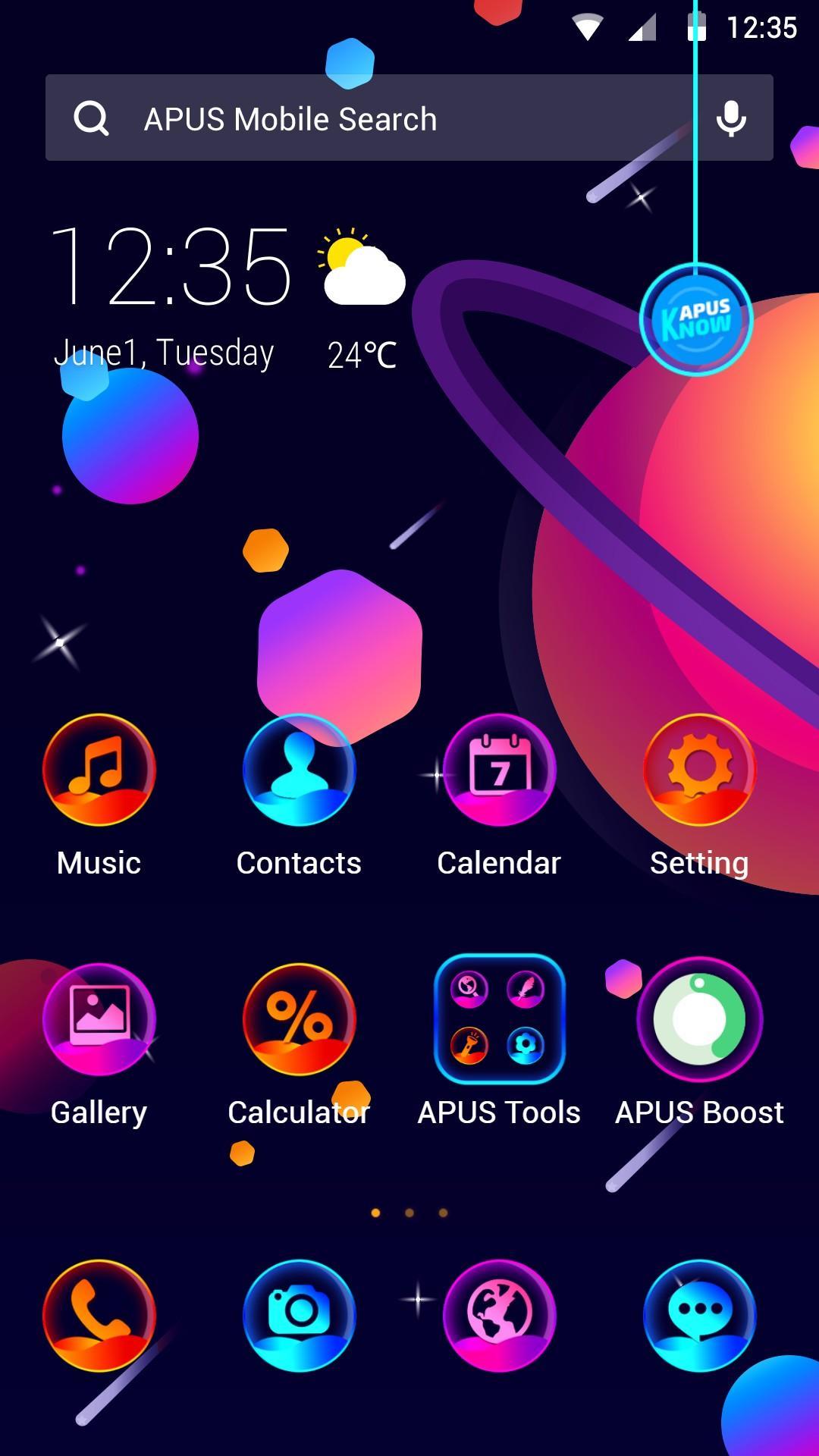 Colorful Planet APUS Launcher Theme Для Андроид - Скачать APK