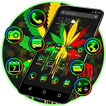 Neon Colorful Weed Smoke APUS Launcher Theme