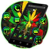 Neon Colorful Weed Smoke APUS Launcher Theme icon