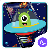 Cute Cartoon Alien APUS Launcher theme icon