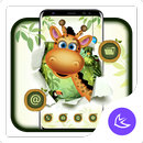 Cute Giraffe APUS Launcher theme APK