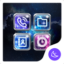 Blue Galaxy APUS Launcher them APK