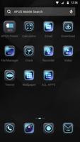 Blue Neon APUS Launcher theme स्क्रीनशॉट 1