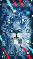 Brave Blue Lion APUS Launcher  Poster