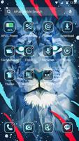 Brave Blue Lion APUS Launcher  ảnh chụp màn hình 1