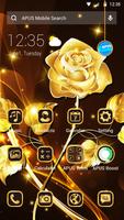 Gold APUS Launcher theme ảnh chụp màn hình 1