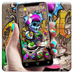 Graffiti Hip Hop Skull APUS Launcher Theme