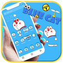 Kawaii Blue Cat  APUS Launcher Theme aplikacja