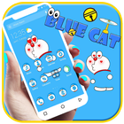 Kawaii Blue Cat  APUS Launcher Theme иконка