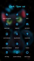 Dark Neon Cat APUS Launcher theme Screenshot 2