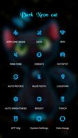 Dark Neon Cat APUS Launcher theme ภาพหน้าจอ 2