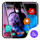 Man in smoke APUS Launcher theme simgesi