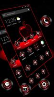 Red Neon Apple Dark APUS Launc скриншот 3