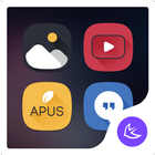 Shiny Black APUS Launcher them آئیکن