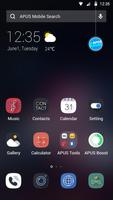 Shiny Black APUS Launcher them پوسٹر
