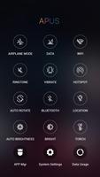 Shiny Black APUS Launcher them اسکرین شاٹ 2