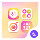 Pink Round APUS Launcher theme APK