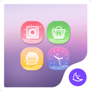 Pure Purple APUS Launcher them APK